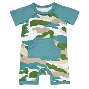 NWT Kyte Baby Shortall Camouflage Size 6-12 Months Rayon of Bamboo